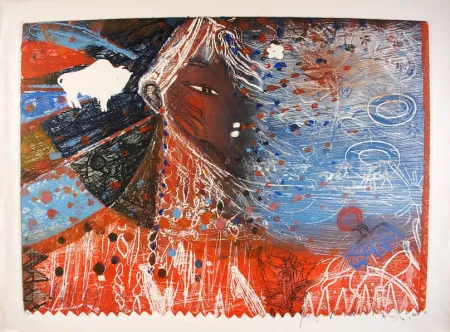 エッチング Arbaretaz - Blue mystical woman