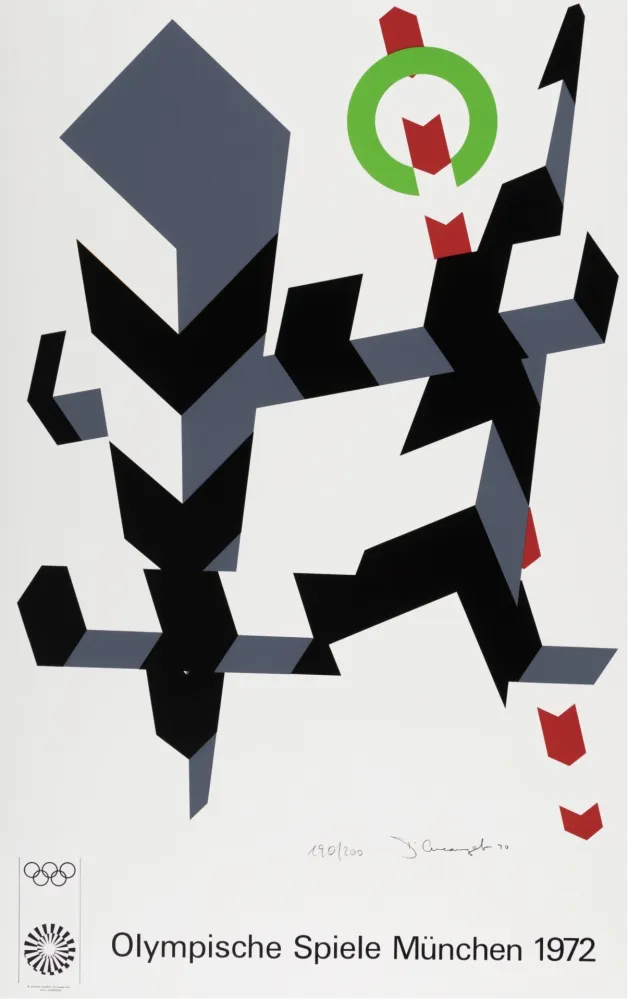 リトグラフ Arcangelo - Untitled, from the Munich Olympics Portfolio, 1970 - Hand-signed
