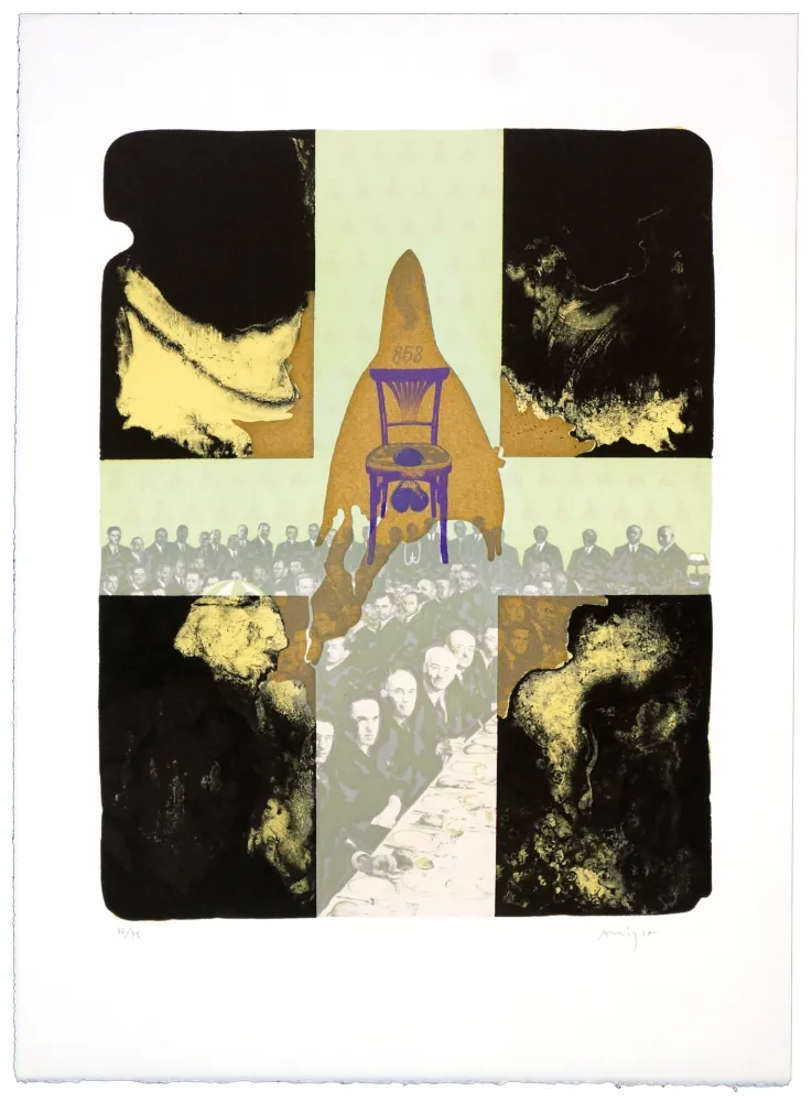 リトグラフ Aritza - Orchidées pour Jeanne