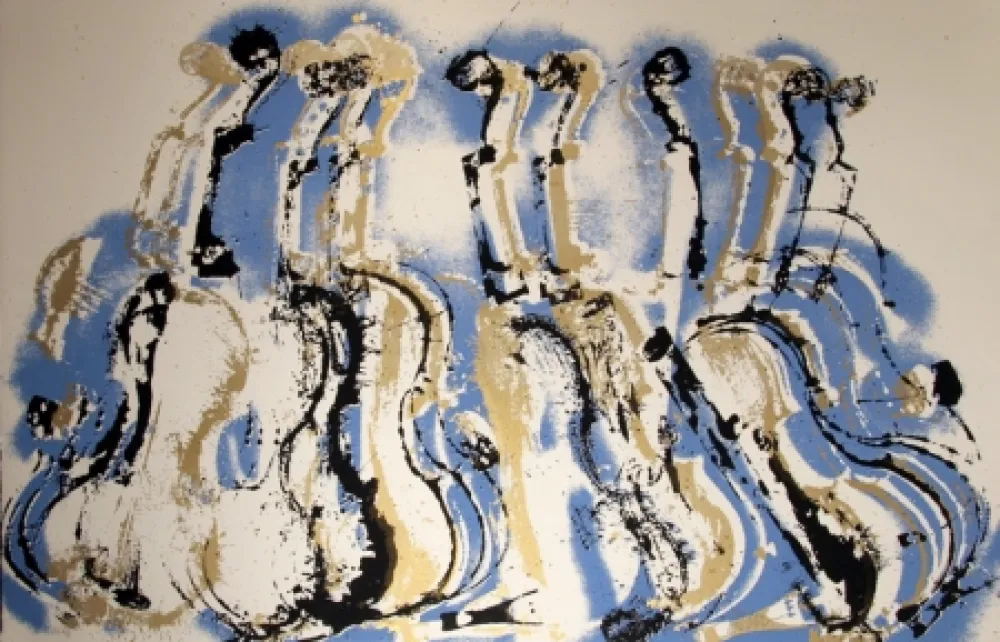 シルクスクリーン Arman - Blue Variations