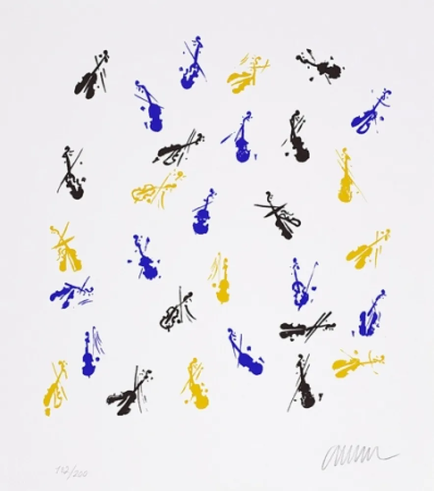 シルクスクリーン Arman - Fiddlemania II