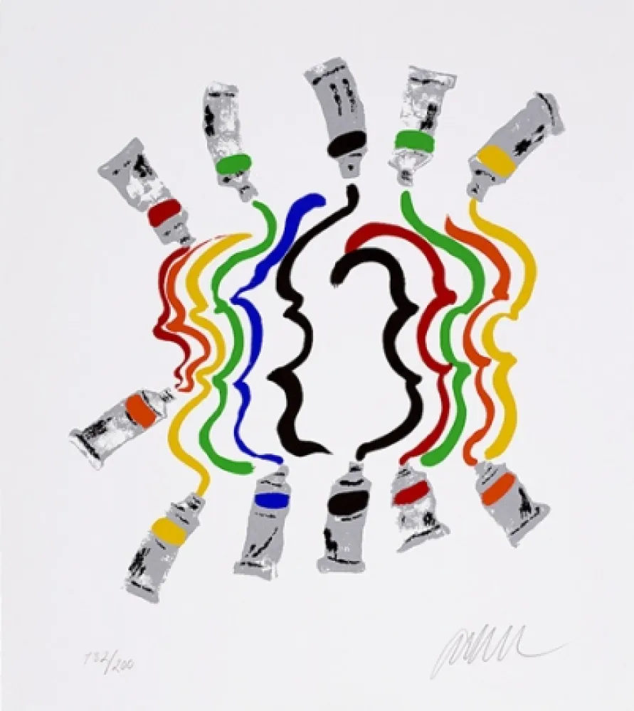 シルクスクリーン Arman - Fiddlemania III