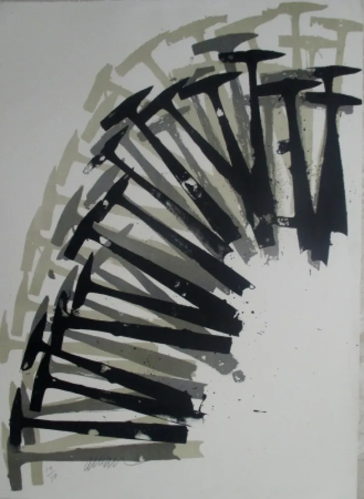 リトグラフ Arman - Hammers