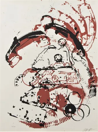 リトグラフ Arman - Le téléphone