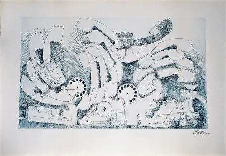 リトグラフ Arman - Les téléphones