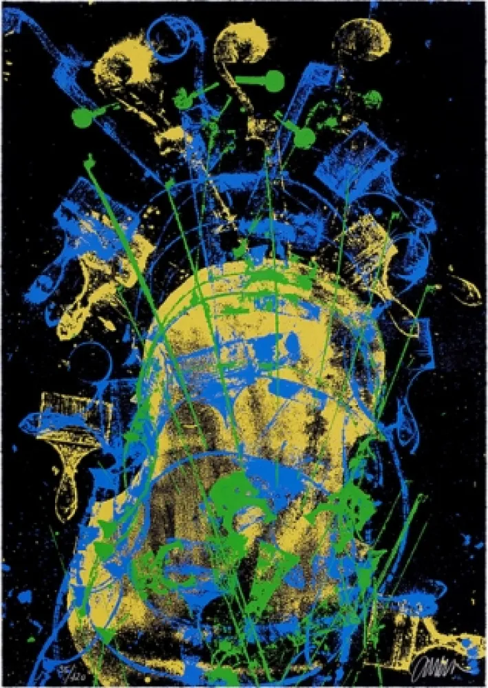 シルクスクリーン Arman - Melody for Strings 3