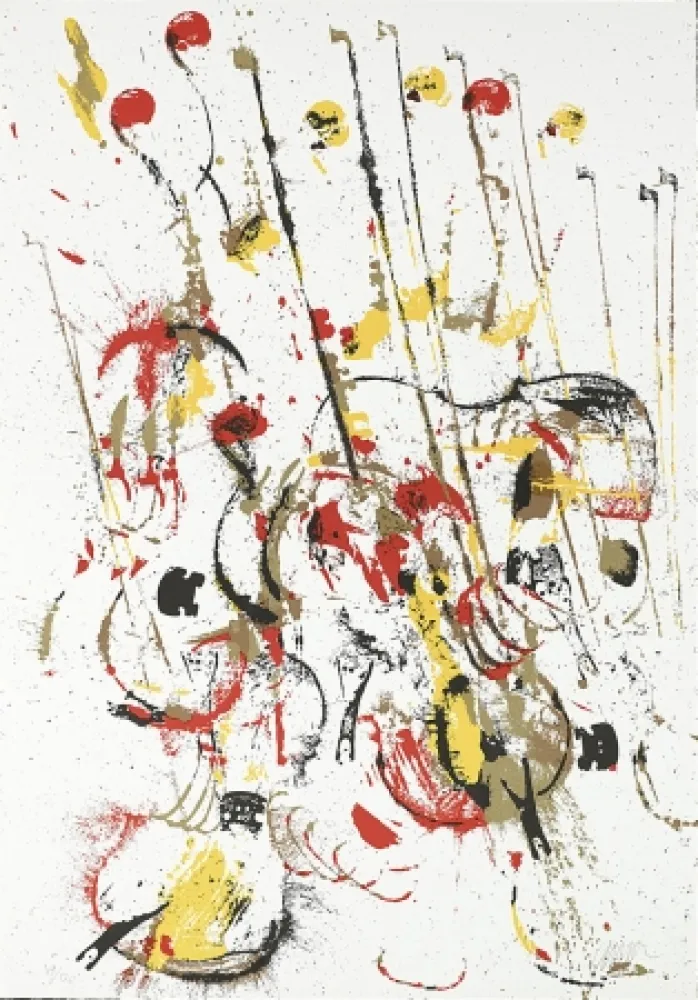 シルクスクリーン Arman - Melody for Strings III