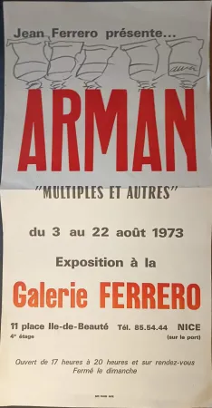 掲示 Arman - '' Multiples et Autres ''
