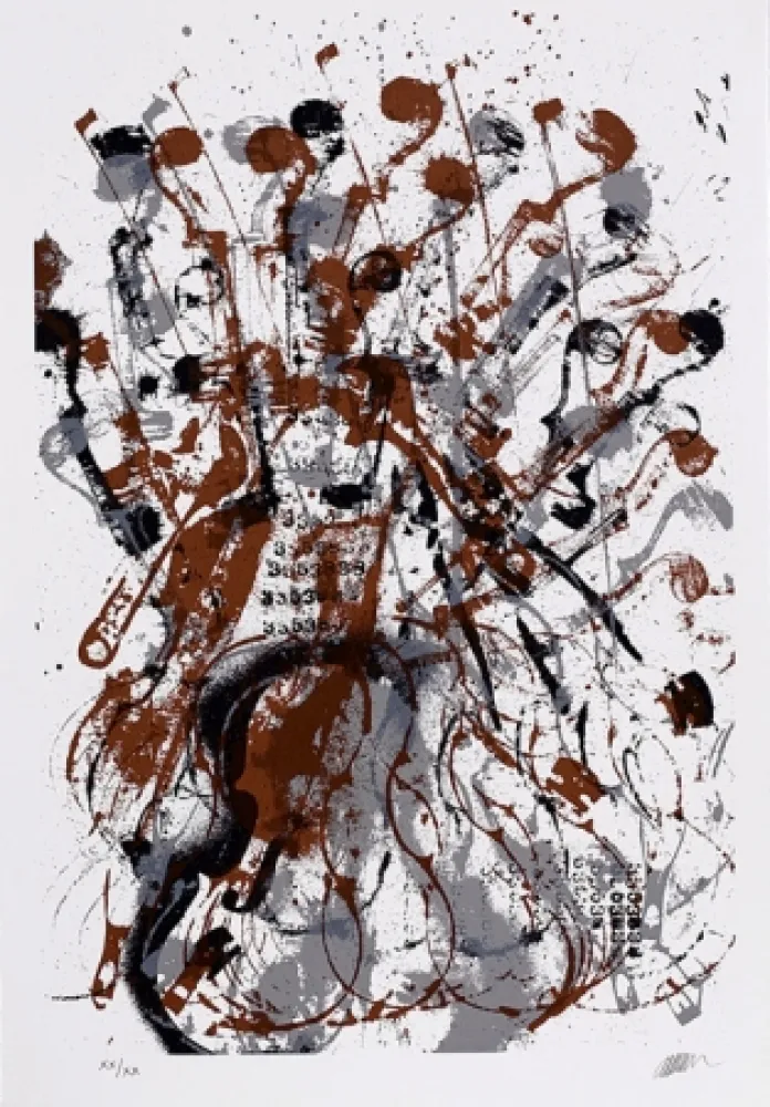 シルクスクリーン Arman - Trio à cordes II