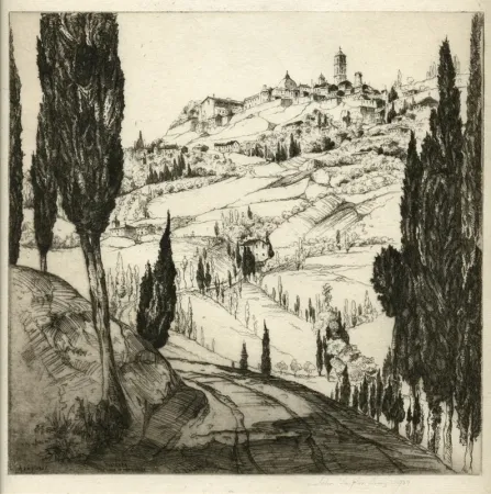 エッチング Arms - Volterra, the Town in the Clouds