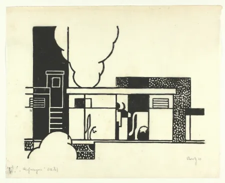 木版 Arntz - Viehwagen (Cattle wagon)