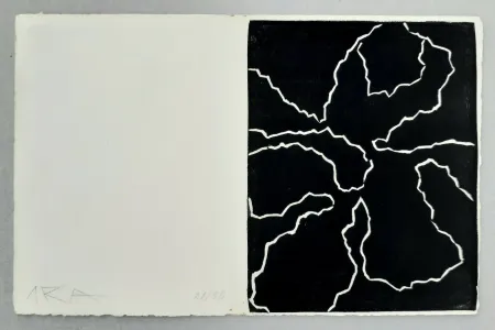 リノリウム彫版 Arp - Fleurs