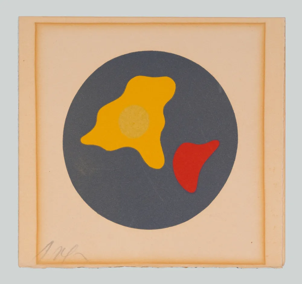 木版 Arp - Formen in Kreis