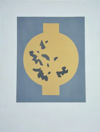 リトグラフ Arp - Formes symétriques aux flocons du hasard 