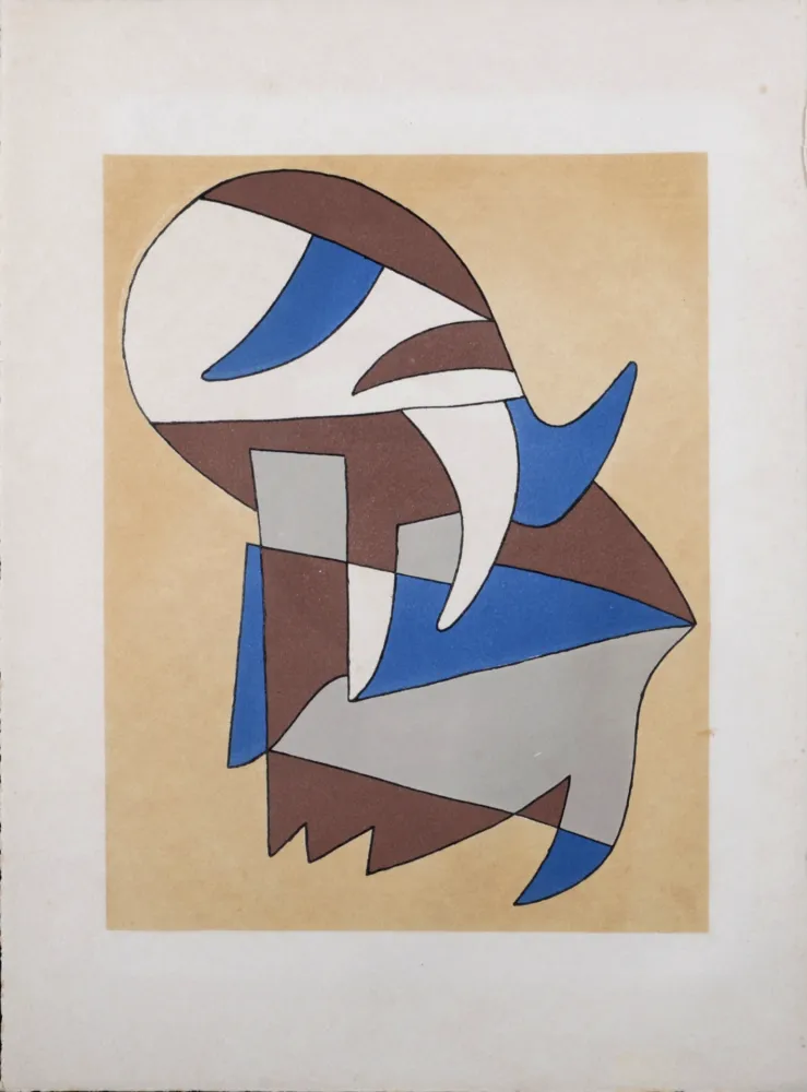 リトグラフ Arp - Jean Arp & Alberto Magnelli  - Untitled Collaboration, Aux Nourritures Terrestres, 1950 