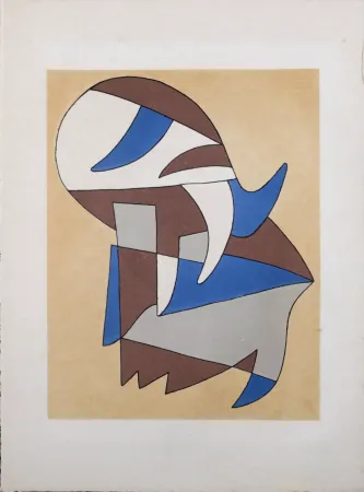 リトグラフ Arp - Jean Arp & Alberto Magnelli  - Untitled Collaboration, Aux Nourritures Terrestres, 1950 