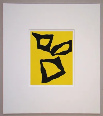 シルクスクリーン Arp - Placé selon les lois du hasard - 1951