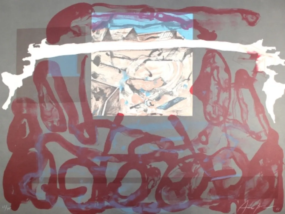 リトグラフ Arranz-Bravo - Casa Azul y Blanca