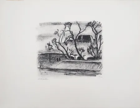 リトグラフ Asselin - Paris, le Vert-galant