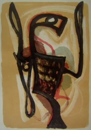 リトグラフ Atlan - Oiseau de Lune