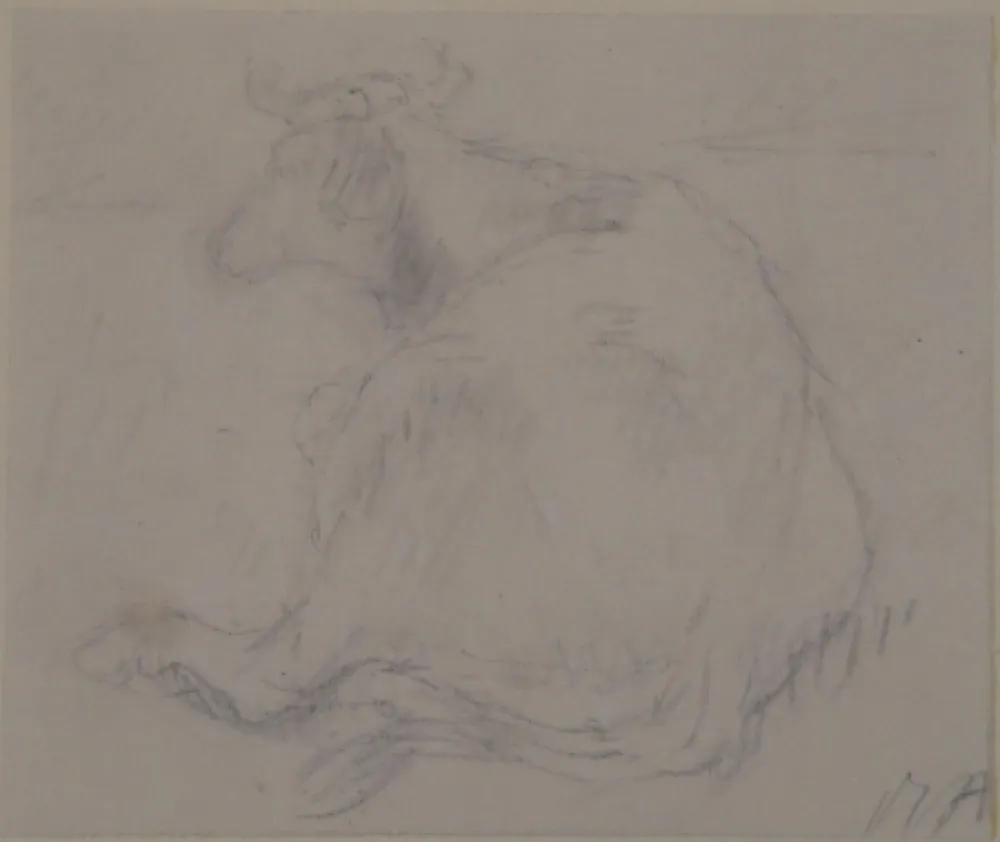 技術的なありません Auberjonois - Liegende Kuh / Reclining cow