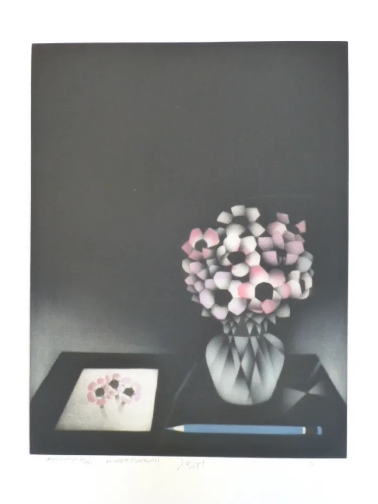 メゾチント彫法 Avati - Au voleur d'anémones !