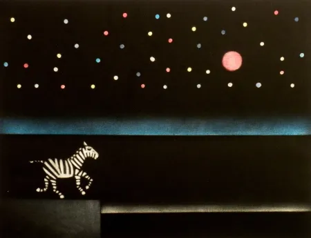 メゾチント彫法 Avati - Le zebre a Antibes