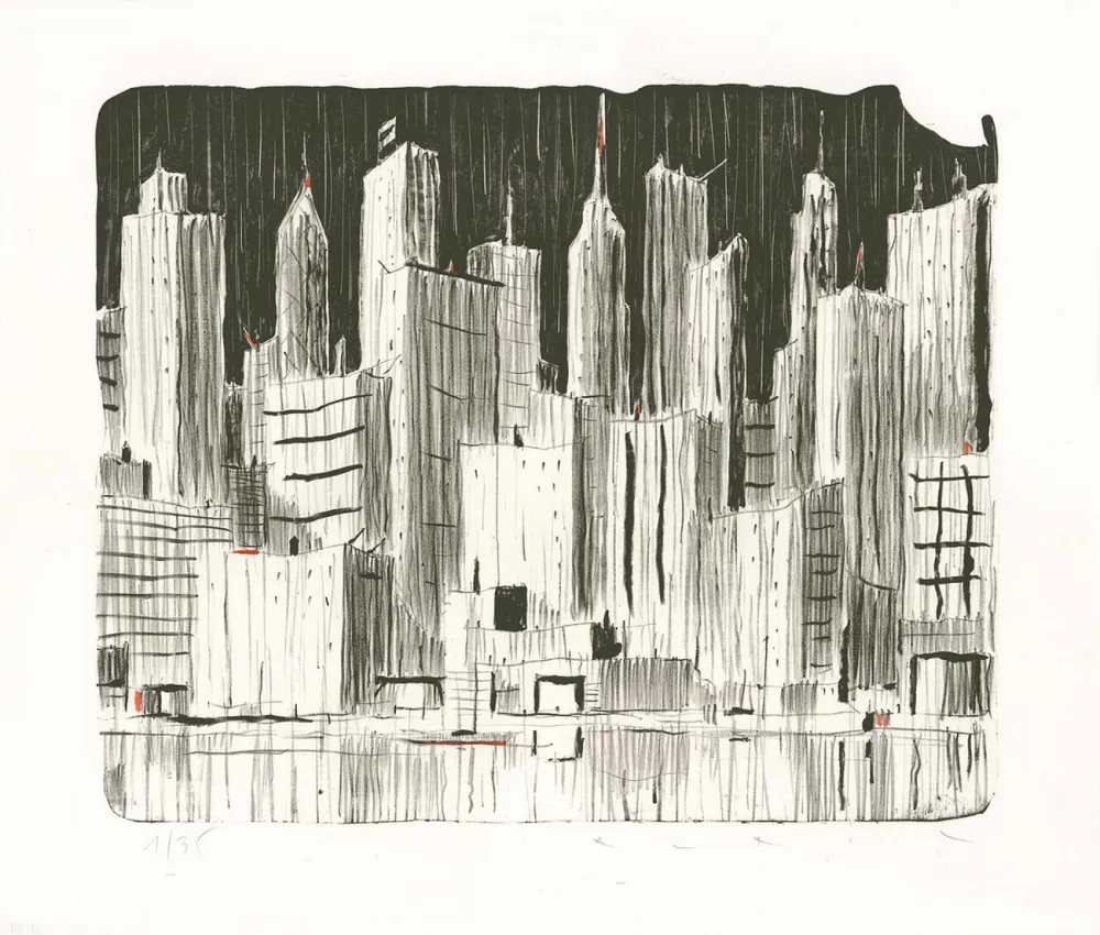 リトグラフ Avril - Rainy Day