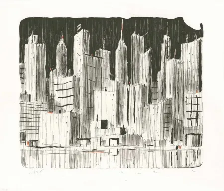 リトグラフ Avril - Rainy Day