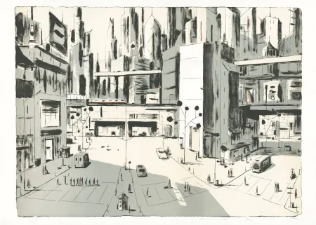 リトグラフ Avril - Tokyo