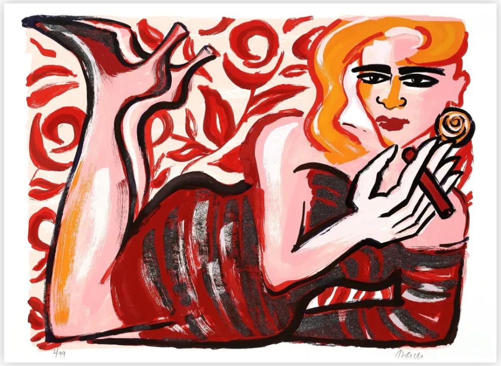 シルクスクリーン Bach - Fumando Espero