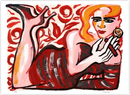 シルクスクリーン Bach - Fumando Espero