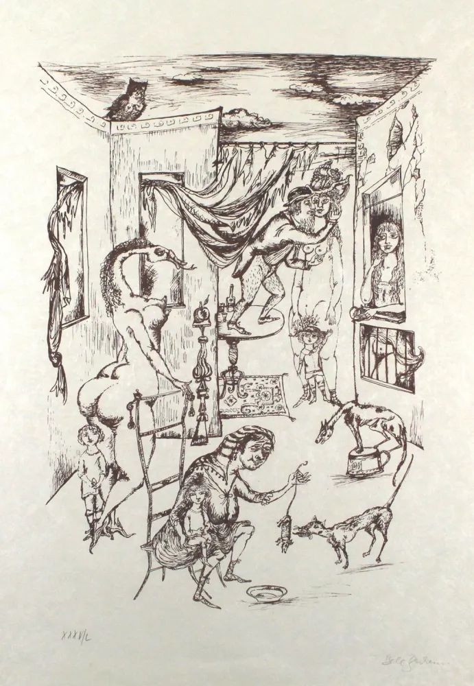 リトグラフ Bachem - Alternde Paris zum Muttertag