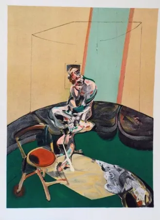 リトグラフ Bacon - Francis Bacon - Portrait of George Dyer Staring at a Blind Cord, Original Lithograph, 1966