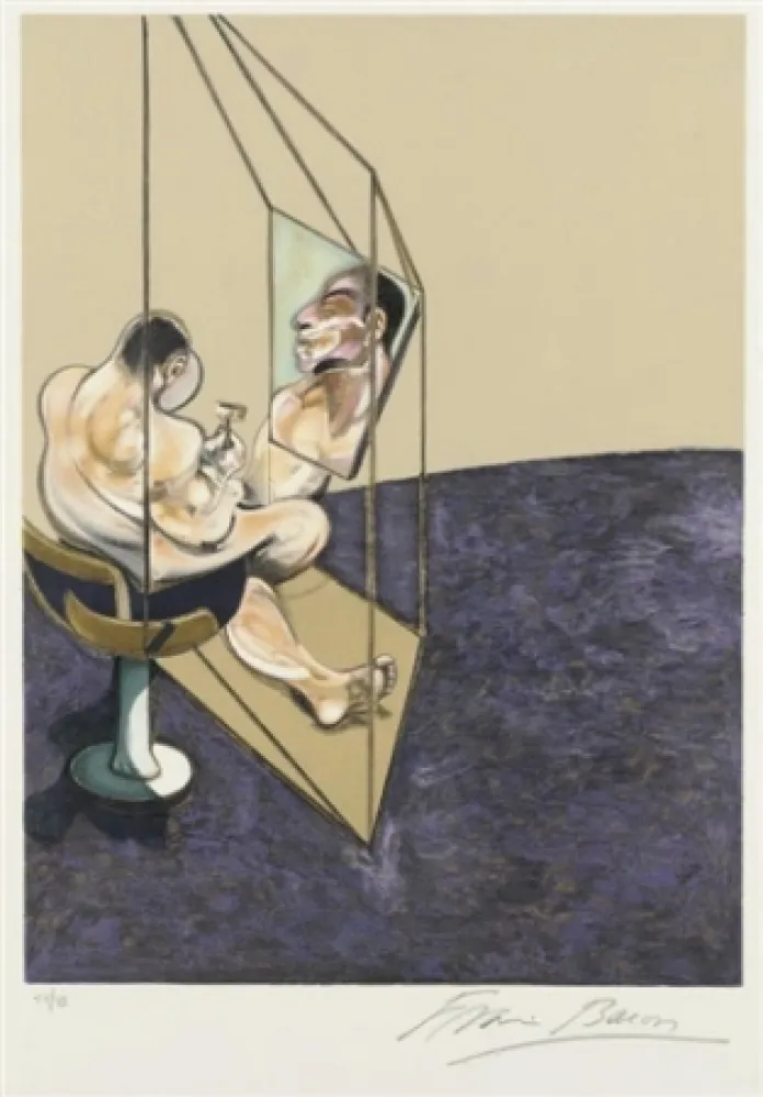 リトグラフ Bacon - Left panel from Three Studies of the Male Back)