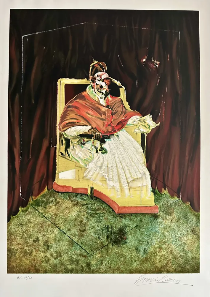 リトグラフ Bacon - Study for Portrait of Pope Innocent X after Velasquez