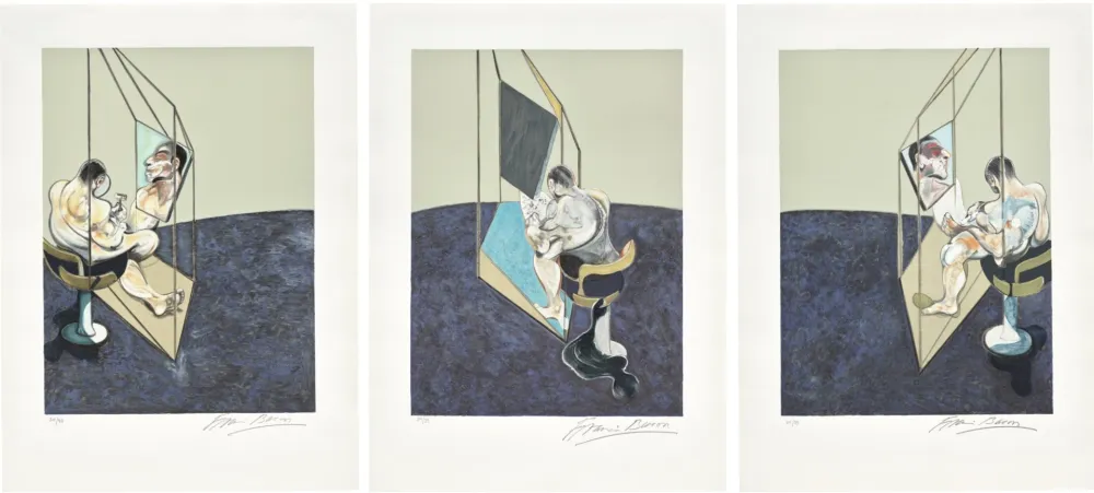 リトグラフ Bacon -  Three studies of the male back