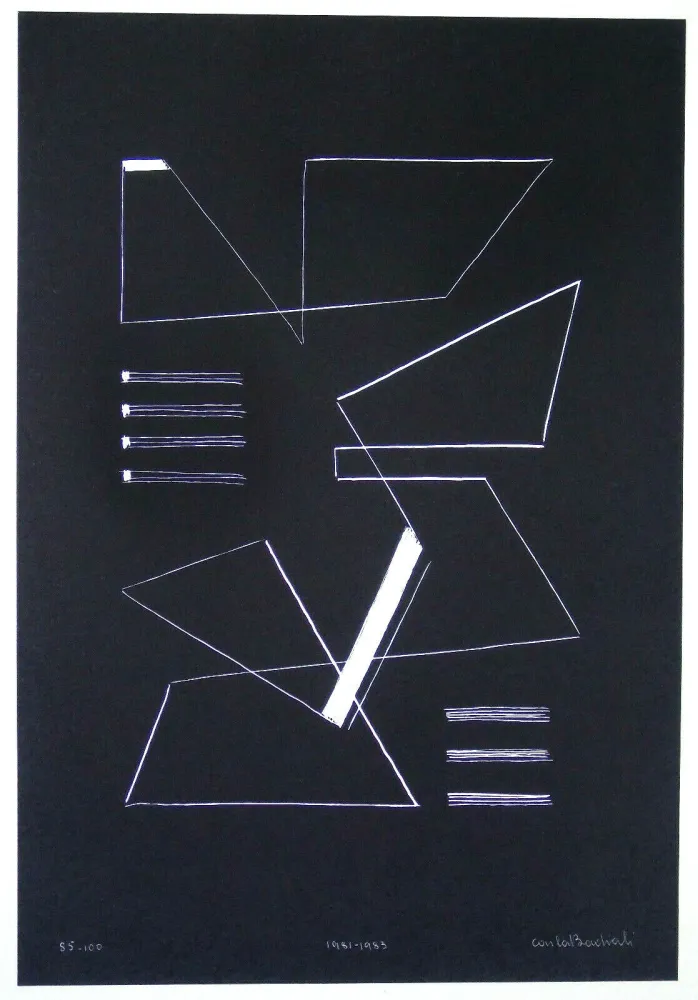 シルクスクリーン Badiali - Composizione (tavola 10)