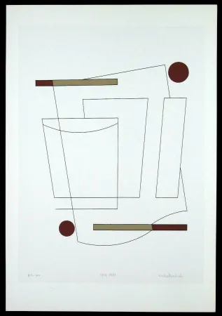 シルクスクリーン Badiali - Composizione (tavola 3)