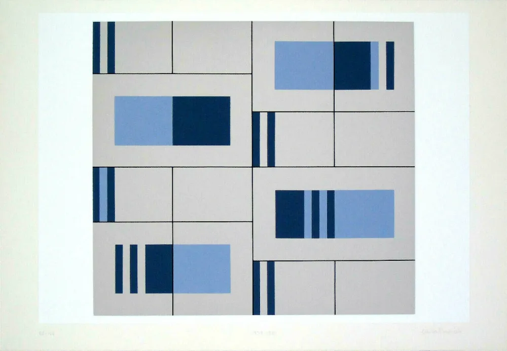 シルクスクリーン Badiali - Composizione (tavola 9)