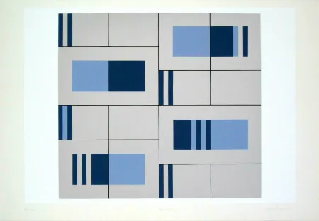 シルクスクリーン Badiali - Composizione (tavola 9)