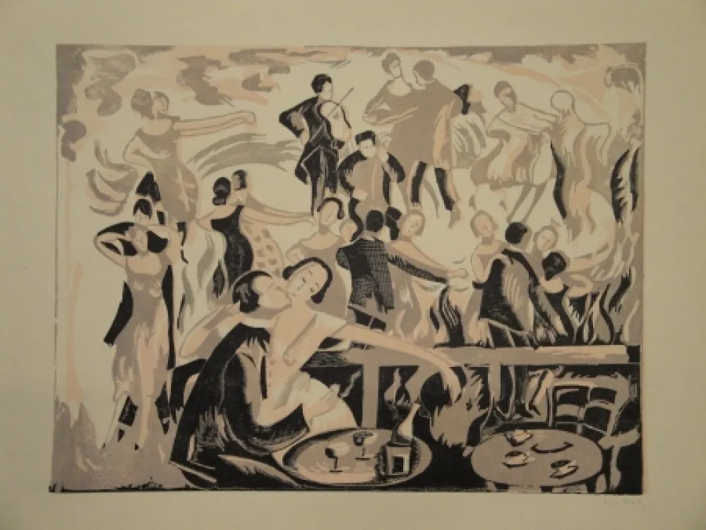 リノリウム彫版 Bailly - Untitled