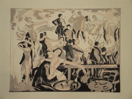 リノリウム彫版 Bailly - Untitled