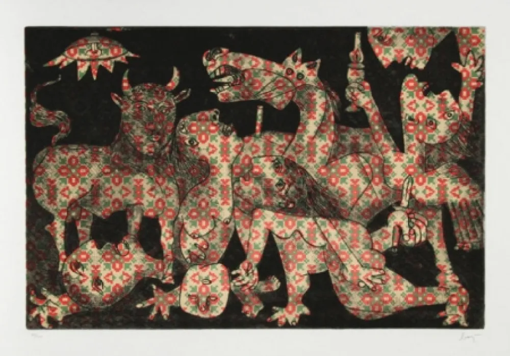 エッチングと　アクチアント Baj - Baj chez Picasso