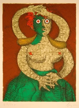 エッチング Baj - Caroline di Brunswick, Regina di Gran Bretagna e d'Irlanda