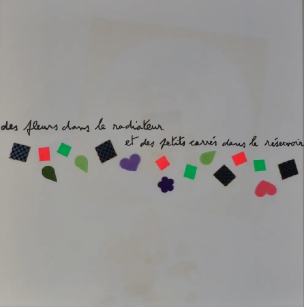 リトグラフ Baj - Des fluers dans le radiateur