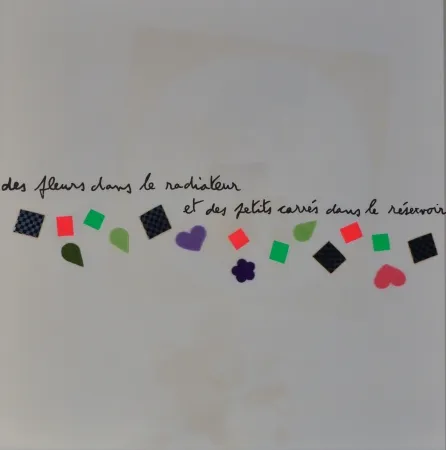 リトグラフ Baj - Des fluers dans le radiateur