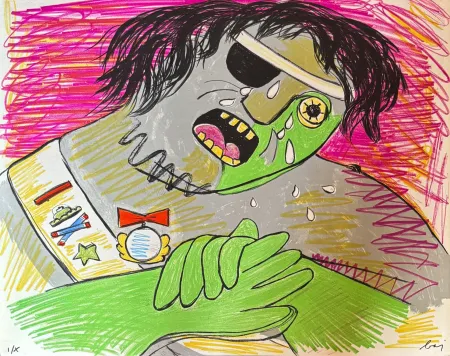 リトグラフ Baj - Enrico Baj (1924–2003) – Le Vicomte de Turenne – Color lithograph on paper – 1965