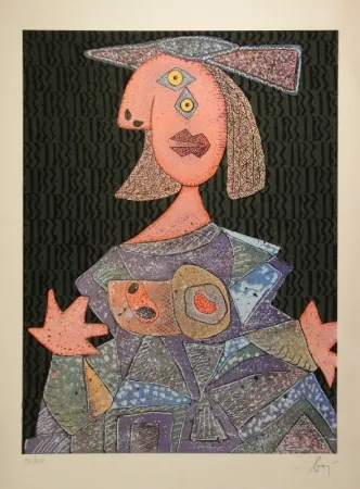 エッチングと　アクチアント Baj - Femme assise