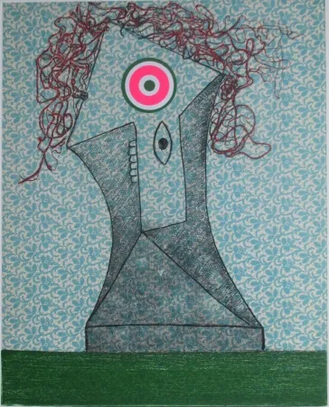 彫版 Baj - Femme dans un fauteuil